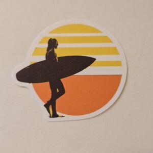10/$10 Surfer Silhouette Sticker